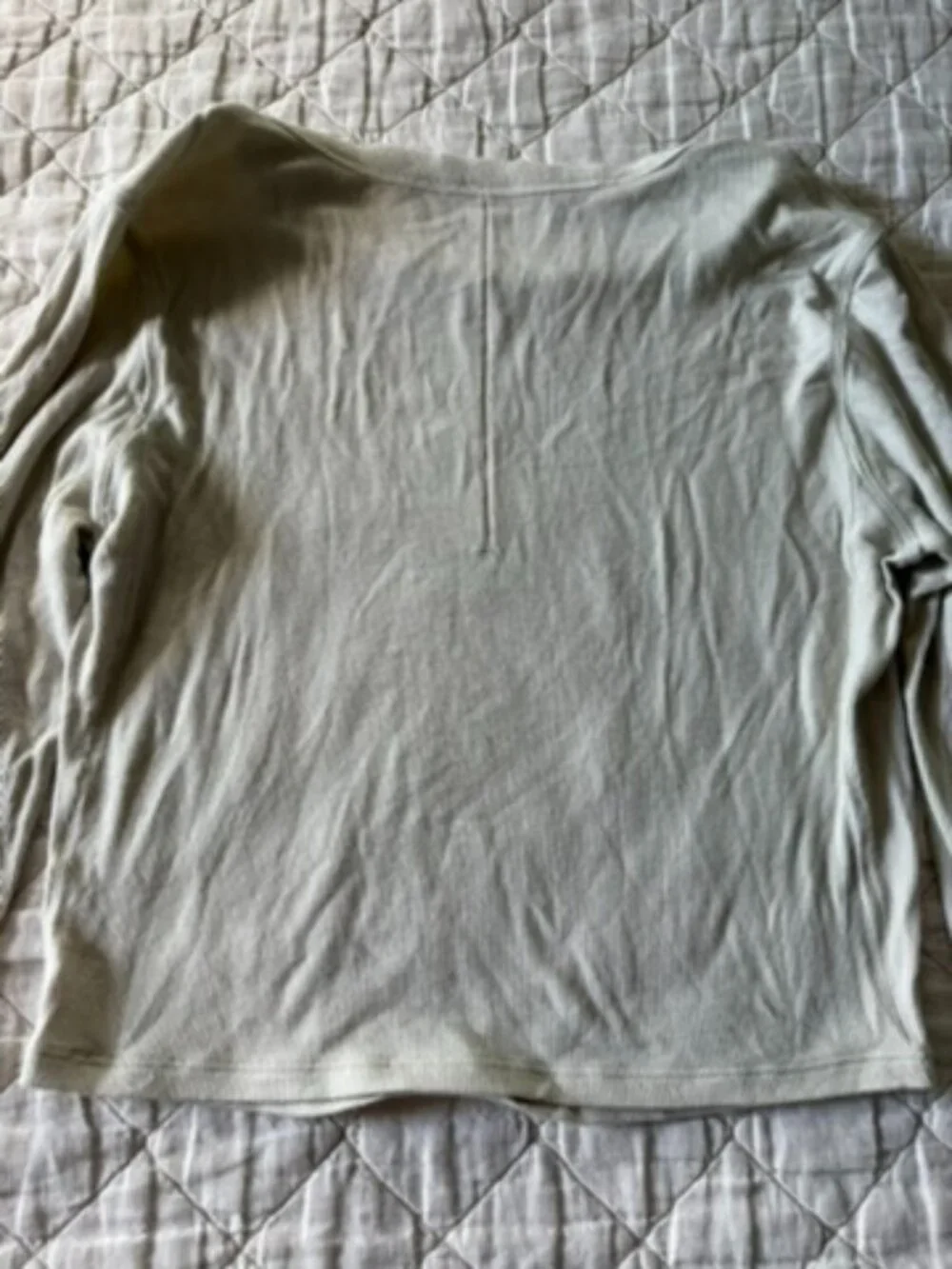Lululemon Hold Tight Cropped Long Sleeve, Bone, Size 6